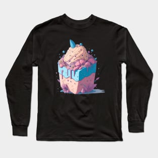 ice cream graffiti illustration Long Sleeve T-Shirt